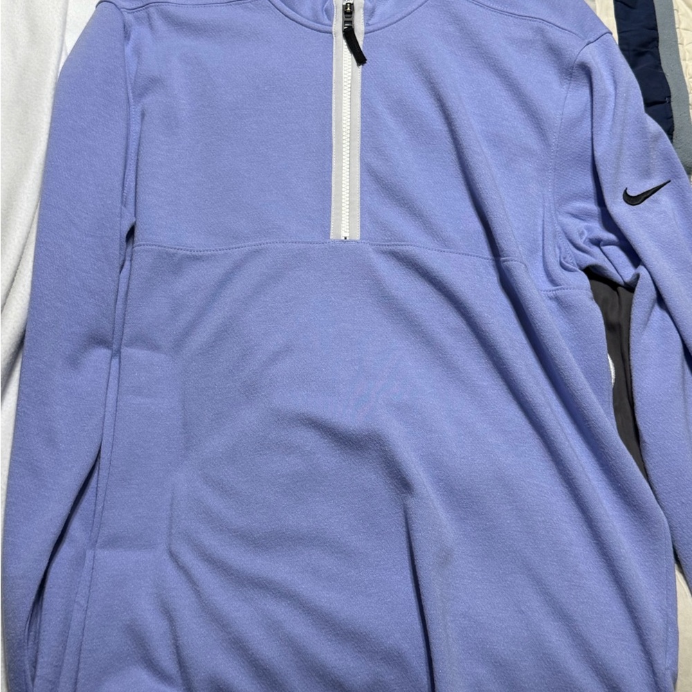 Nike Men's Zip-Up Sweater in Light Blue